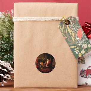 Jolly Old Saint Nick Classic Round Sticker