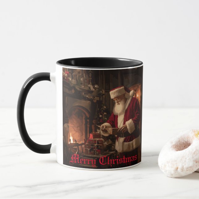 Jolly Old Saint Nick Mug (With Donut)