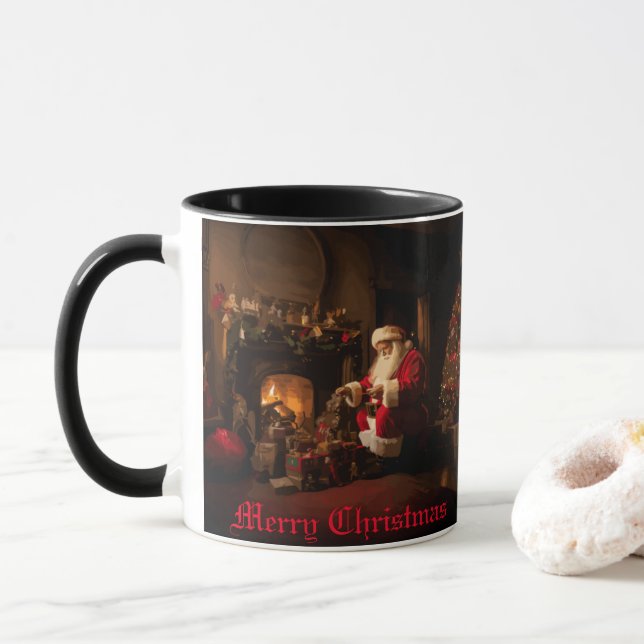 Jolly Old Saint Nick Mug (With Donut)