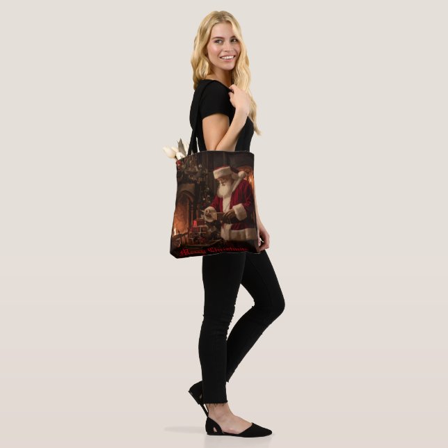 Jolly Old Saint Nick Tote Bag (On Model)