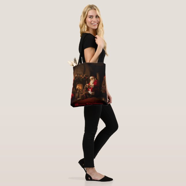 Jolly Old Saint Nick Tote Bag (On Model)