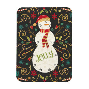 Jolly Otomi Holiday Snowman Magnet