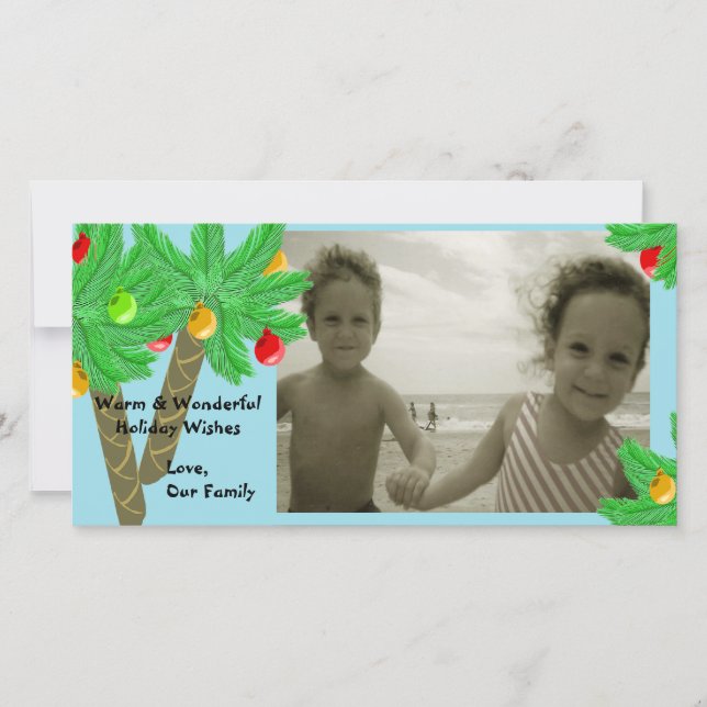 Jolly Palm Trees/ Photo Greeting Card (Front)