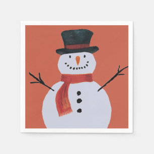 Jolly Party Snowman Napkin