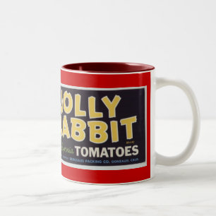 Jolly Rabbit Tomatoes Two-Tone Coffee Mug