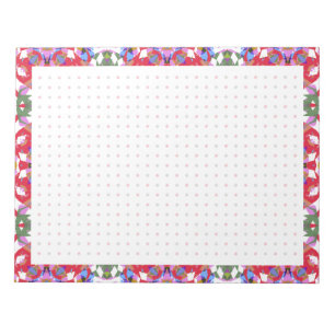Jolly Red Christmas Fun Dot Grid Organiser Planner Notepad