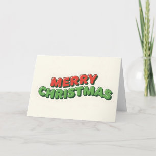 Jolly Retro Kids Merry Christmas Holiday Card