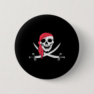 Jolly Roger And Calico Jack Halloween Costume Flag 6 Cm Round Badge