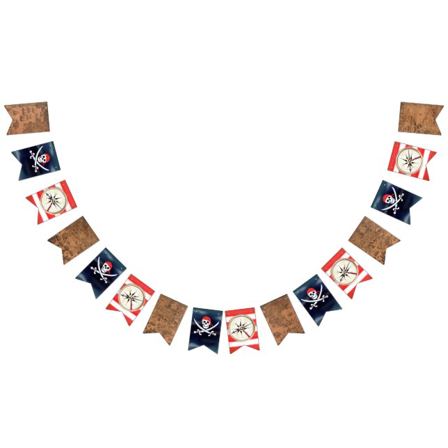 Jolly Roger Birthday Party Pirate Bunting (All)