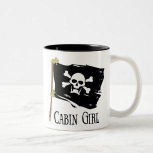 Jolly Roger Cabin Girl Two-Tone Coffee Mug