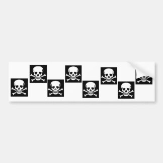 Jolly-Roger Chequered Bumper Sticker