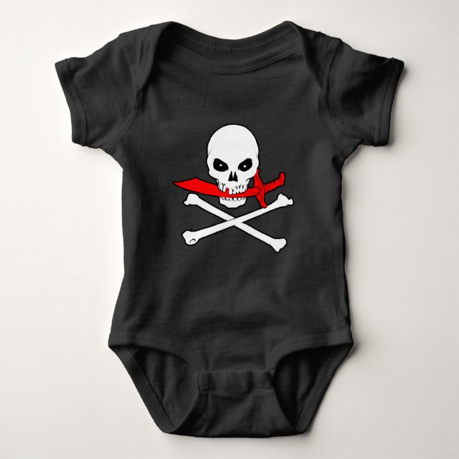 Jolly Roger(Cutlass) Baby Bodysuit (Front)