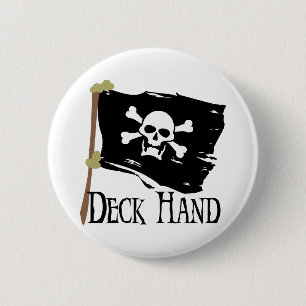 Jolly Roger Deck Hand 6 Cm Round Badge