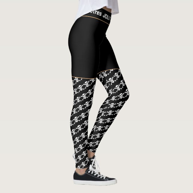 Jolly Roger Fashion & Skull X Bones /Pirates flag Leggings (Right)