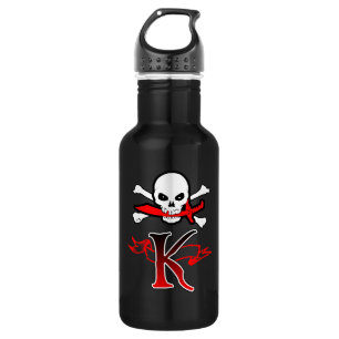 Jolly Roger K Monogram Initial 532 Ml Water Bottle