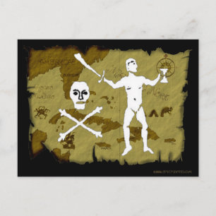 Jolly Roger Map # 5 Postcard