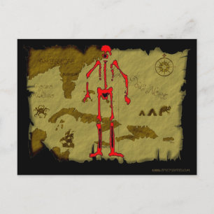 Jolly Roger Map #6 Postcard