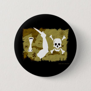 Jolly Roger Map #7 6 Cm Round Badge