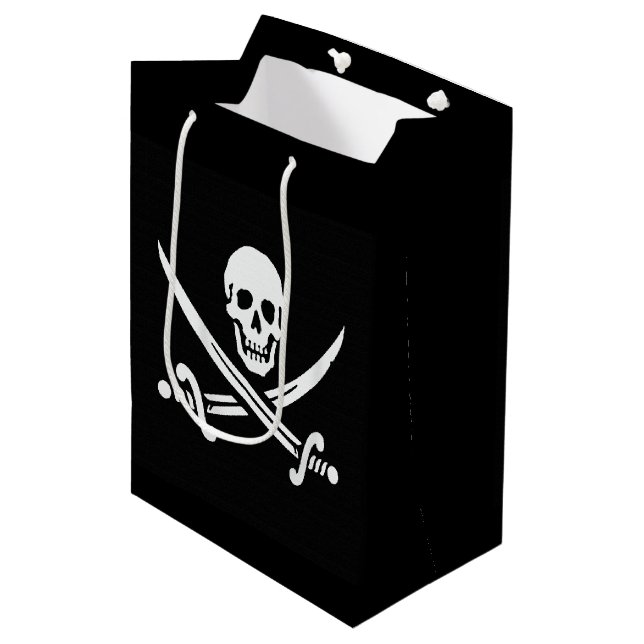 Jolly Roger Medium Gift Bag (Front Angled)