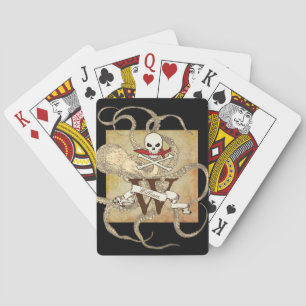 Jolly Roger Monogram Initial Playing Cards