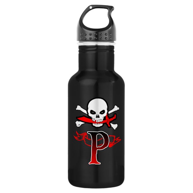 Jolly Roger P Monogram Initial 532 Ml Water Bottle (Front)