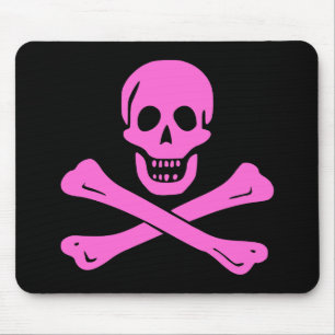 Jolly Roger Pink Mouse Pad