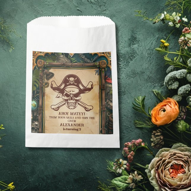 Jolly Roger Pirate Birthday Party Favour Bag (Creator Uploaded)