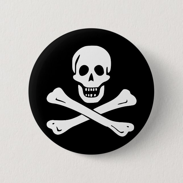 Jolly Roger Pirate Flag Button (Front)
