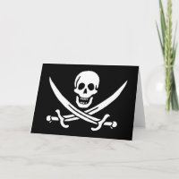 Jolly Roger Pirate Flag Card