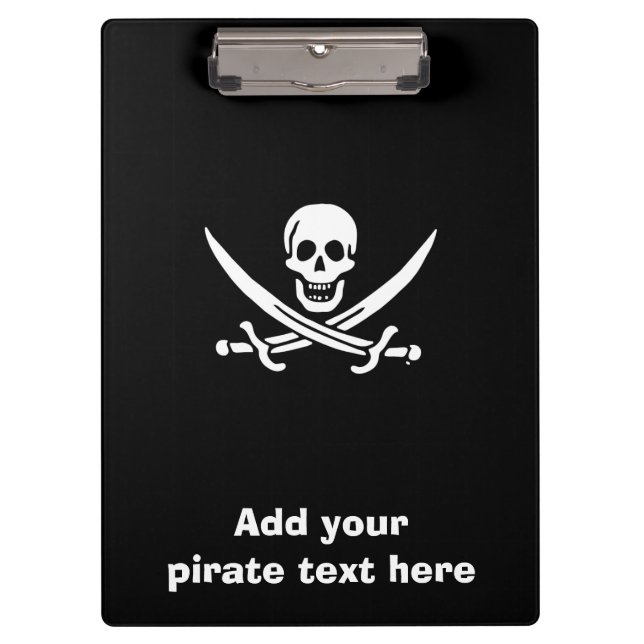 Jolly roger pirate flag clipboard (Front)