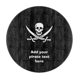 Jolly roger pirate flag cutting board