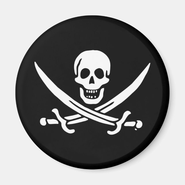 Jolly roger pirate flag magnet (Front)