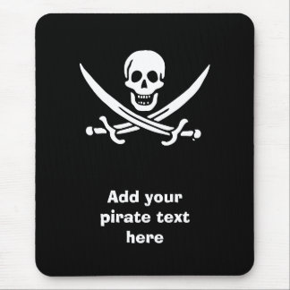 Jolly roger pirate flag mouse pad