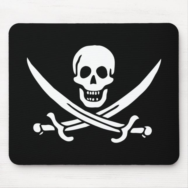 Jolly Roger Pirate Flag Mousepad (Front)