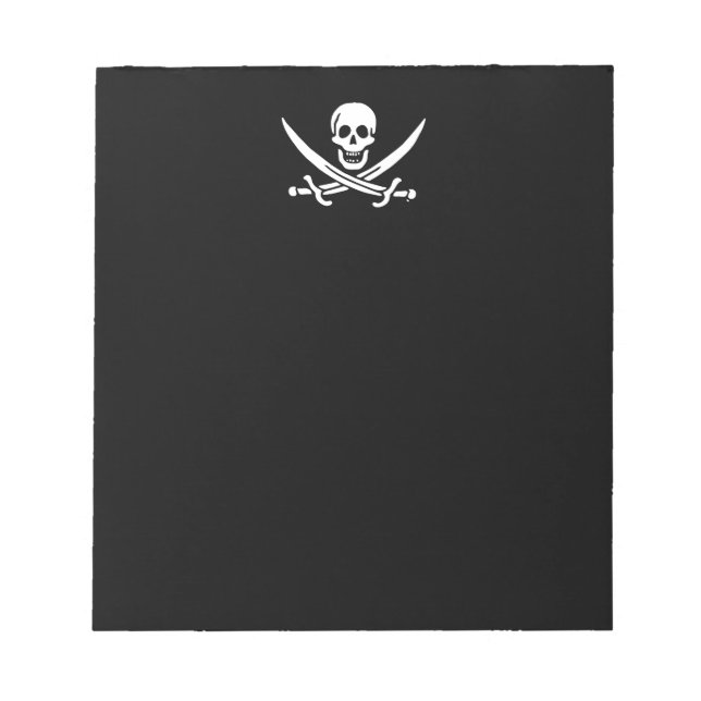Jolly roger pirate flag notepad (Front)