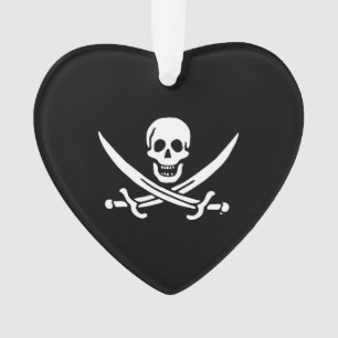 Jolly roger pirate flag ornament