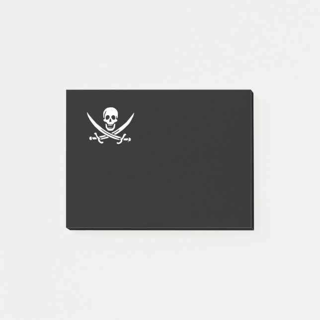 Jolly roger pirate flag post-it notes (Front)