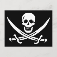 Jolly Roger Pirate Flag Postcard