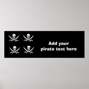 Jolly roger pirate flag poster
