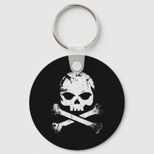 Jolly Roger Pirate Skull And Crossbones Flag Hallo Key Ring