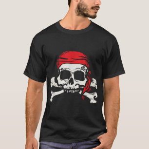  Jolly Roger Pirate  Skull And Crossbones  Gift  T-Shirt