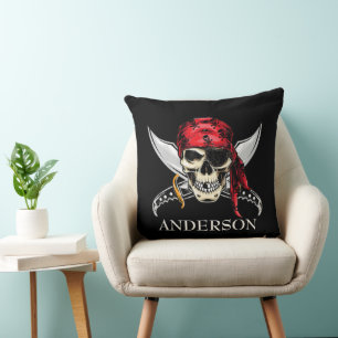 JOLLY ROGER pirate skull crossbones Cushion