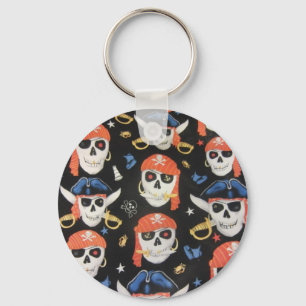 Jolly Roger Pirate Skulls Key Ring