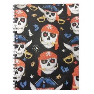 Jolly Roger Pirate Skulls Notebook
