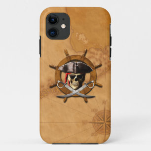 Jolly Roger Pirate Wheel iPhone 11 Case