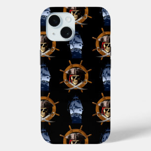 Jolly Roger Pirate Wheel iPhone 15 Case