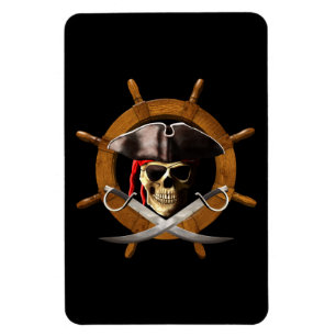 Jolly Roger Pirate Wheel Magnet
