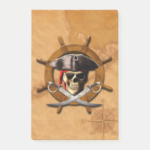 Jolly Roger Pirate Wheel Post-it Notes
