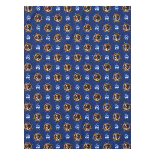 Jolly Roger Pirate Wheel Tablecloth (Front)