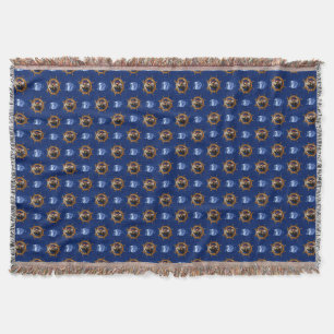 Jolly Roger Pirate Wheel Throw Blanket